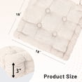thumbnail image 4 of Sanmadrola Floor Pillow Cushion for Adults Set of 2, Chair Cushions Outdoor Indoor with String Chair Room Tatami Sofa,Beige, 4 of 8