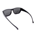 thumbnail image 4 of Womens Polarized Rhinestone 60mm Fit Over Rectangular OTG Fashion Sunglasses All Black, 4 of 4