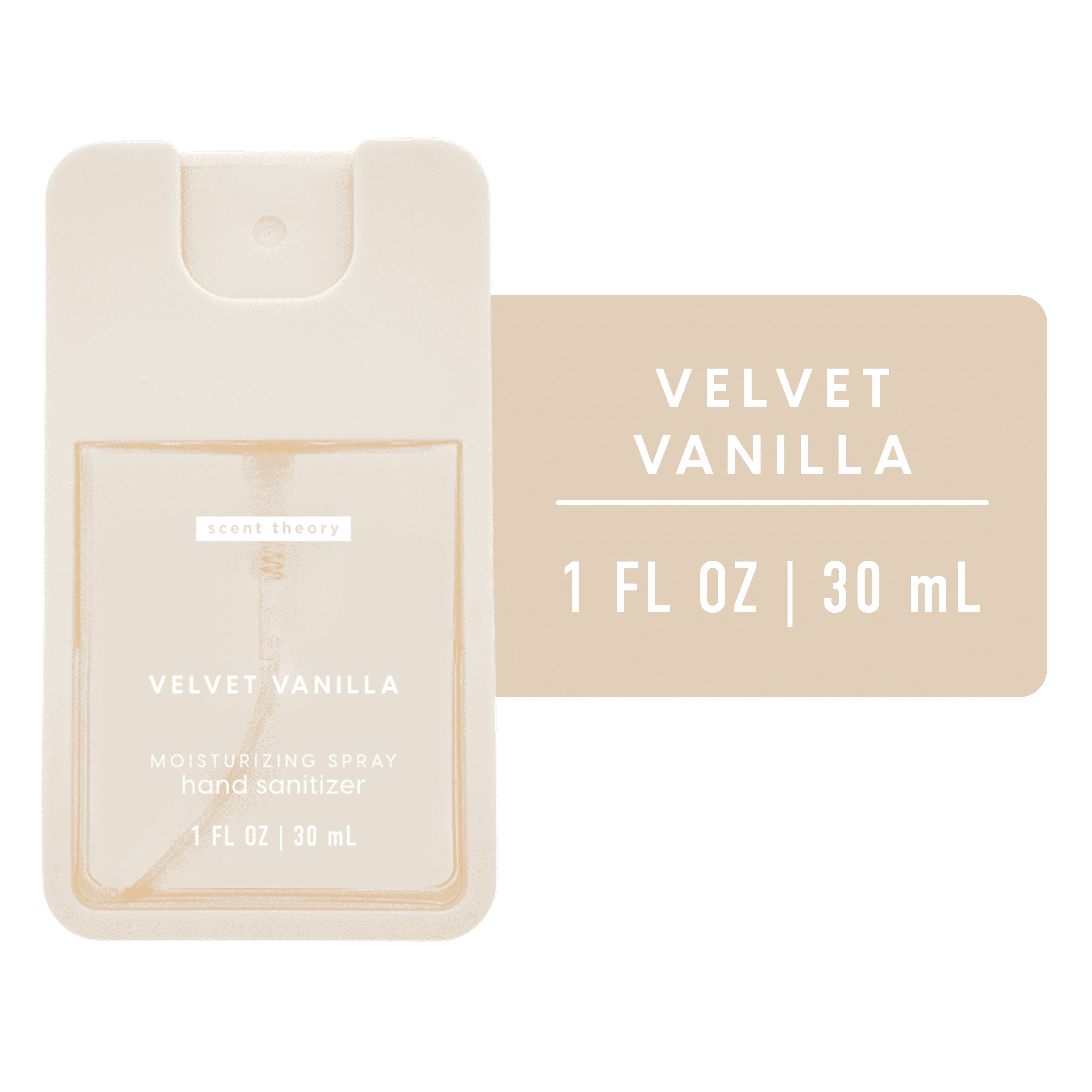 (2 pack) Scent Theory Hand Sanitizer Spray, Velvet Vanilla, 1 fl oz