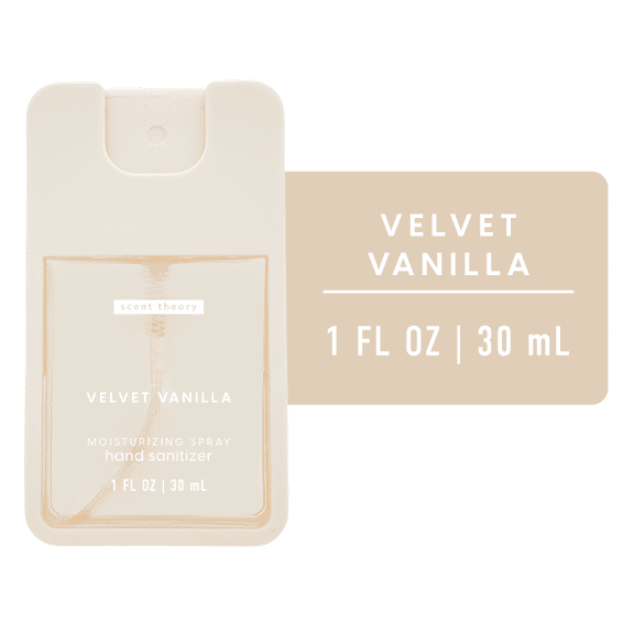 Scent Theory Hand Sanitizer Spray, Velvet Vanilla, 1 fl oz