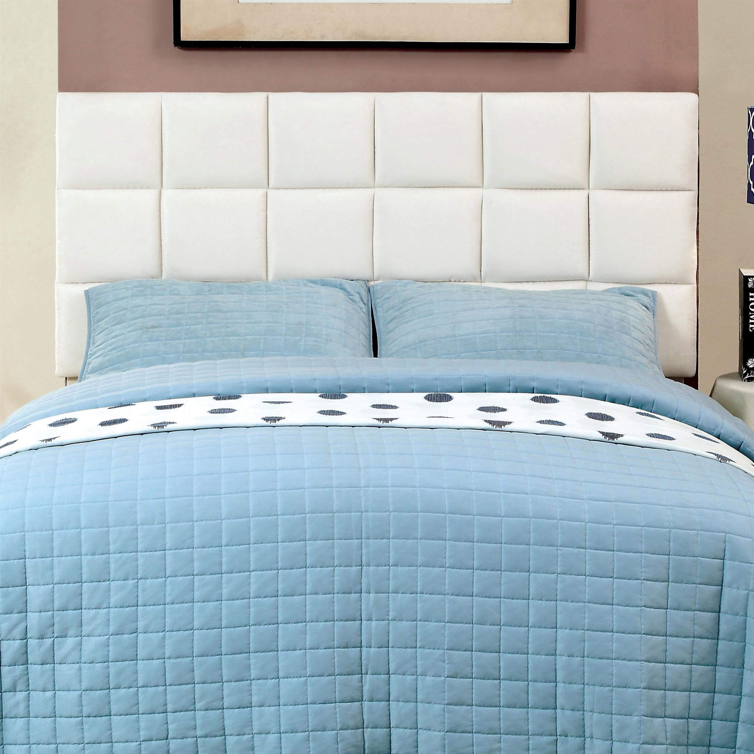 Furniture of America Hellan Fabric Upholstered Full/Queen Headboard in Ivory