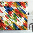 thumbnail image 1 of Ambesonne Art Shower Curtain, Diagonal Geometric Vibrant, 69"Wx70"L, Multicolor, 1 of 3