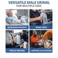 thumbnail image 3 of Biberón de orinal masculino Vally portátil con tapa y asa, 1000 ml, 2 unidades, 3 of 8