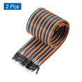 thumbnail image 3 of Uxcell 2Pcs Flat Ribbon Cable 2.54mm Pitch 40 Pin Male to Female Rainbow IDC Flat Ribbon Wire Connectors 50cm Length, 3 of 6