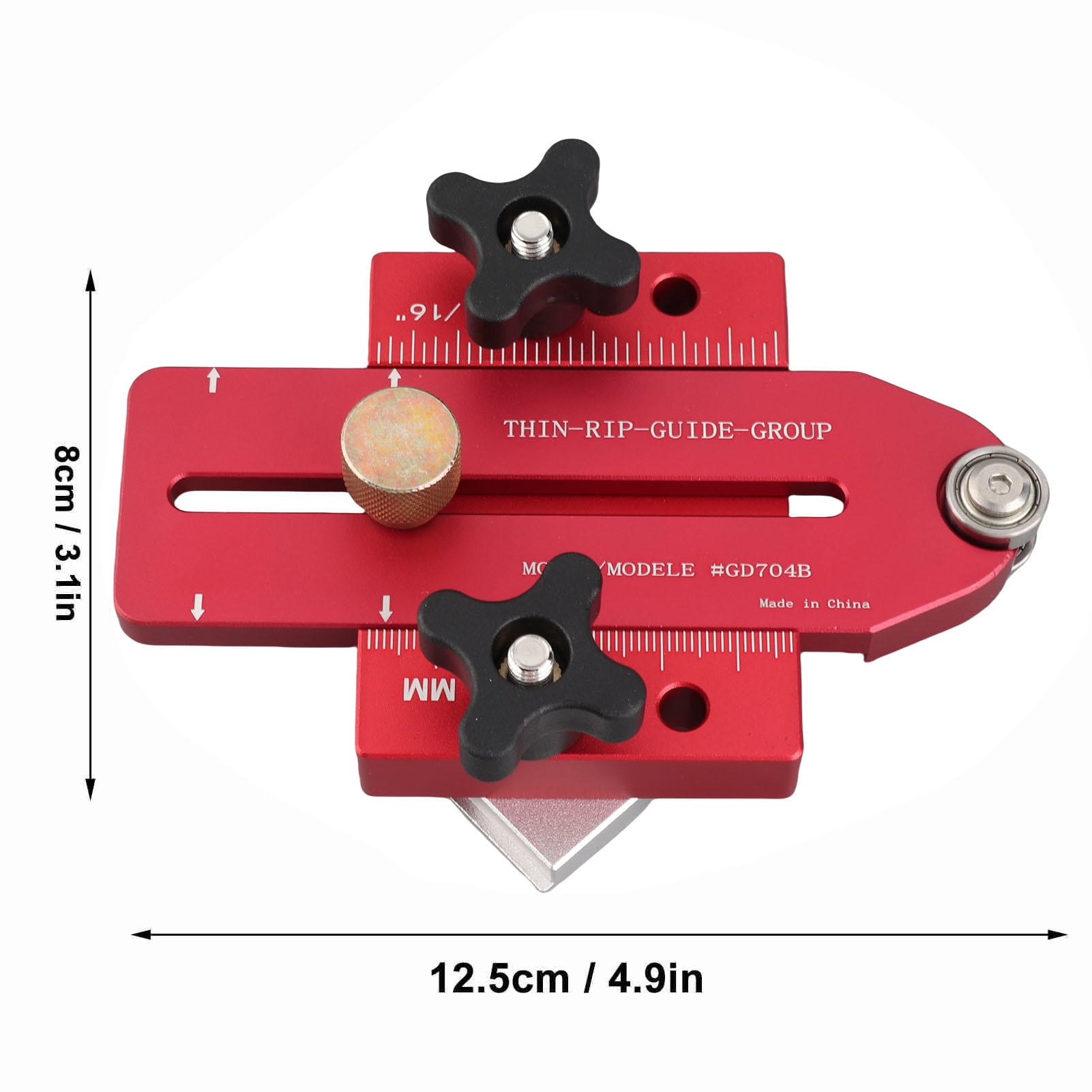 Yajisi Precision Aluminum Table Saw Jig – Secure Locking, Sliding Slot & Clamping for Accurate Narrow Strip Cuts