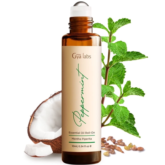 Gya Labs Peppermint Essential Oil Roll On for Headache & Congestion (0.34 fl oz)