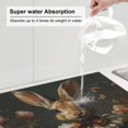 thumbnail image 3 of Dish Drying Mat, Palatial Style Flower Rabbit Highly Absorbent Drying Matt Kitchen Counter, Dish Mat Drying Pad Dishes Drainer Mats for Kitchen Counter or Sink, 16 x 18 inch, 3 of 6