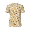thumbnail image 5 of Wukai Honey Honeycomb Print Men's Short-Sleeved Mesh T-Shirt,Quick-Dry Short Sleeve Workout T-Shirt-X-Small, 5 of 8