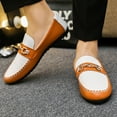 thumbnail image 4 of CHICVOMEY Men's Loafers & Slip-Ons Loafers for Men Loafers Patent Leather Oxford Dress shoes Classic Gold Buckle Business Party Prom Club, 4 of 9