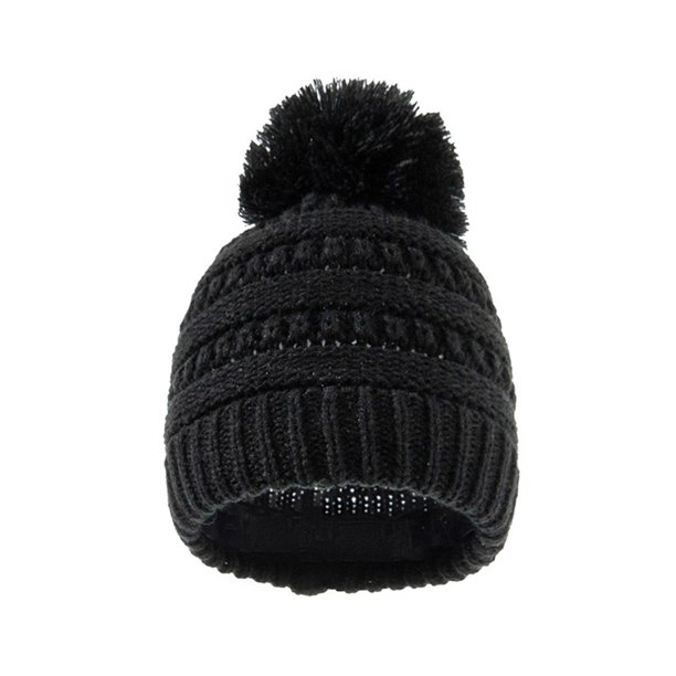 Niños de punto sombrero y bufanda 2 Unids Bebé Invierno Sombrero Cálido Niños Knit Bufanda Bufanda Conjunto Viento A Prueba De Viento Negro Sombrero negro Magideal Niños de punto sombrero y bufanda