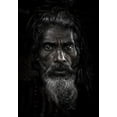 thumbnail image 2 of Molina, Elena 18x24 White Modern Wood Framed Museum Art Print Titled - Saddhu Looking Without Seeing, 2 of 4