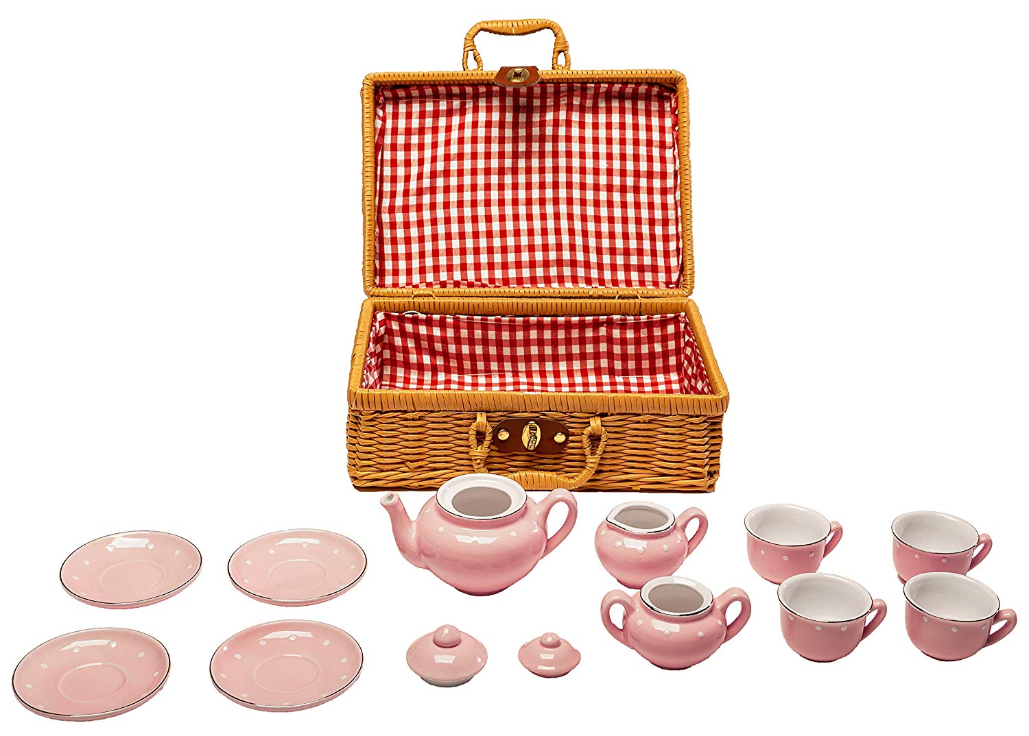 MMP Living 13 Piece Fabric Play Tea Set, Pink - image 4 of 8