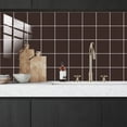 thumbnail image 4 of Juego de 10 pegatinas para azulejos de color sólido con forma de diamante negro, resistentes al aceite, para cocina, para armarios, resistentes al agua, para pared, 4 of 5