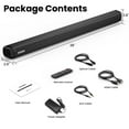 TOPVISION 2.2ch Sound Bar TV Speaker, 38" Bluetooth Soundbar, 3D