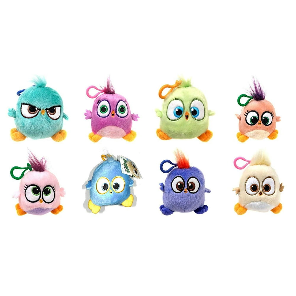 Rovio Angry Birds Hatchlings Set of 8 Plush Clip Ons 4Inch Walmart