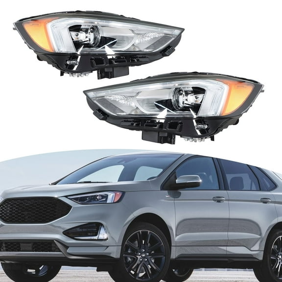 labwork Replacement for 2019 2020 2021 Ford Edge Headlamp Driver & Passenger Side Full LED Headlight w/DRL FO2502392 FO2503392