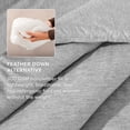 thumbnail image 5 of Bare Home Down Alternative Comforter Set - 3-Pieces - All Seasons - Full, Heather Pewter, 5 of 8