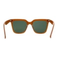 thumbnail image 4 of Womens Oversize Horn Rim Boyfriend Fashion Plastic Sunglasses Brown Green, 4 of 4