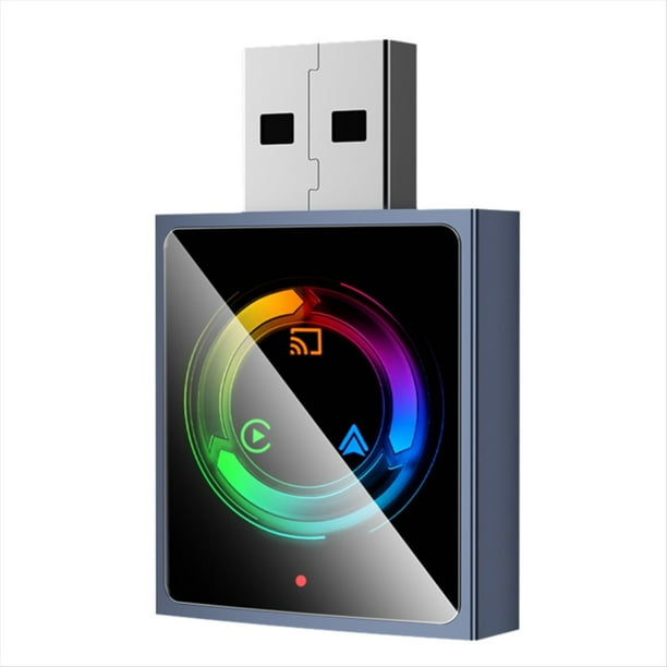 Adaptador Inalámbrico CarPlay : Smart CarPlay, Android Auto, Mirror Link, USB Dongle, CarPlay con Cable A Inalámbrico, Conectar y Usar.
