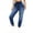 Blue, variant on Womens Jeans Skinny Mid Rise Comfortable Lightweight Casual Jeans Black XL