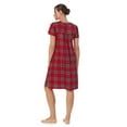 thumbnail image 3 of Aria Women's Brushed Sweater Knit Short Sleeve Split Neck Waltz Nightgown, Sizes up to 5X, 3 of 5