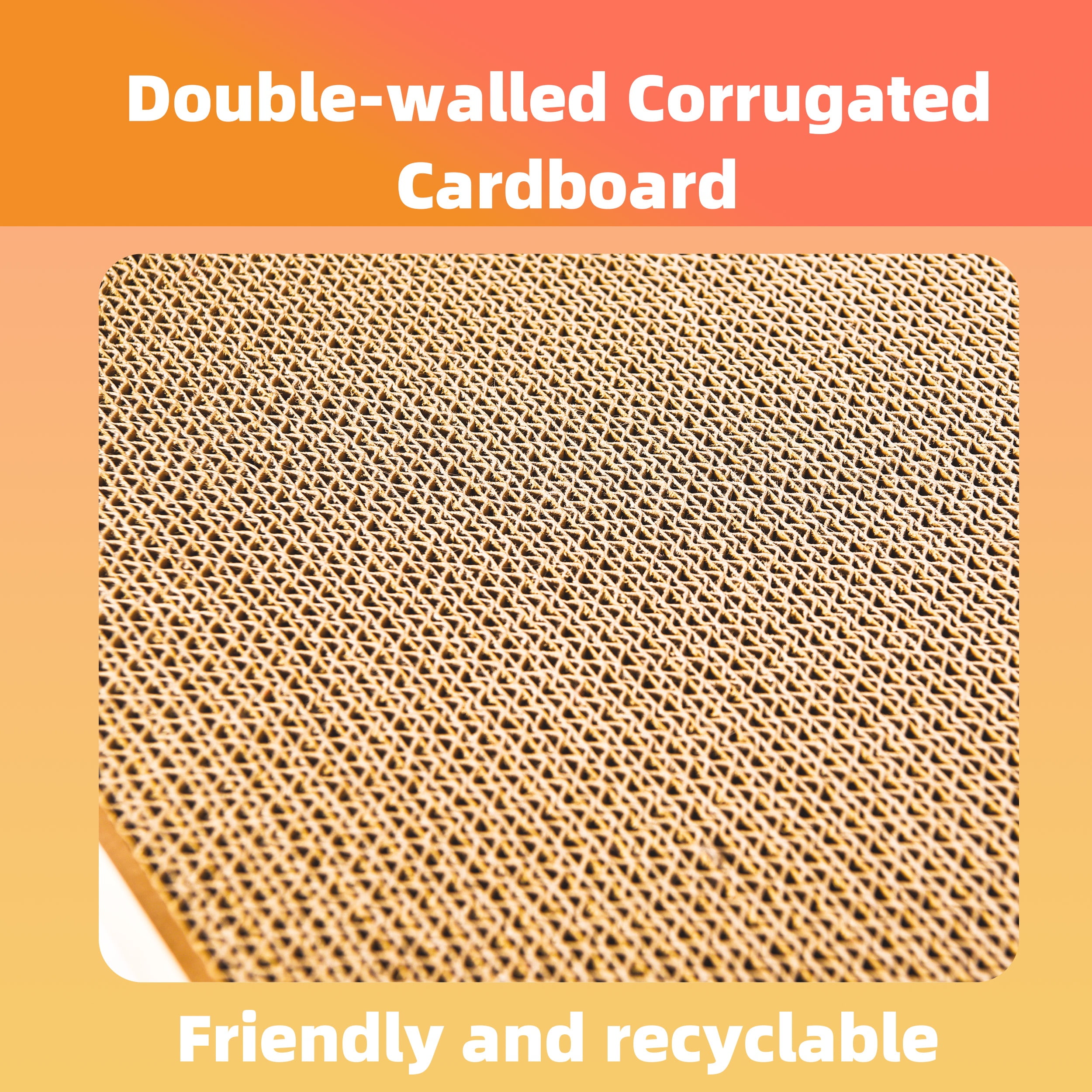 Vibrant Life L-Shaped Cat Scratcher Replacement Pads, Corrugated Cardboard