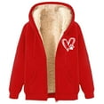 thumbnail image 2 of Chaqueta deportiva informal con capucha y manga larga para mujer, de lana estampada, con capucha y estampado, informal y a la moda., 2 of 4
