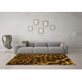 thumbnail image 3 of Ahgly Company Indoor Round Abstract Yellow Modern Area Rugs, 3' Round, 3 of 4