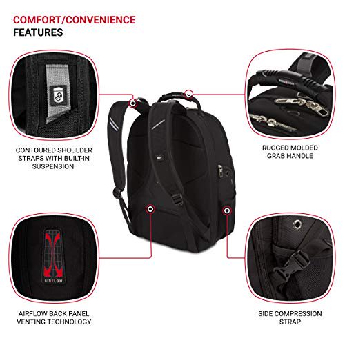 Swiss Gear SA1923 Black TSA Friendly ScanSmart Laptop Backpack