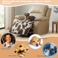 thumbnail image 5 of ZIATUBLES Cow Print Recliner Chair Cover, Anti-Slip Reclining Sofa Seat Cushion Slipcover, Washable Pet Friendly Furniture Protector, 38.58 x 24.40 Inches Living Room Decor, 5 of 8
