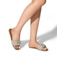 thumbnail image 3 of Dream Pairs Women’s Rhinestone Knotted Sandals – Slip-On Flat Sandals with Square Toe, 3 of 7