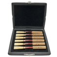 thumbnail image 2 of Wooden Leather Oboe Reed Container Moisture Protector 6 Oboe Reeds Holder Box, 2 of 5