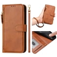 thumbnail image 3 of For Samsung Galaxy Case,Solid Color Zipper Flip Wallet PU Leather with Stand and 7 Card Slot Phone Case For Samsung Galaxy S25 S24 S23 S22 S21 S20 A12 A13 A14 A15 A16 A06 A36 A26 A56 A54 A32 A34 A33, 3 of 30