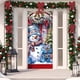 thumbnail image 5 of Decoración navideña para puerta de entrada, cortina decorativa para puerta de festival, patrón de muñeco de nieve para garaje al aire libre, cubierta colgante para puerta de entrada navideña, rústica, 5 of 5