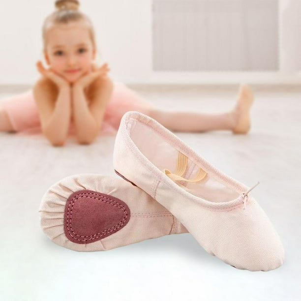Zapatos de Ballet Macarena Zapatilla Ballet Niña Lona suave Rosa