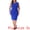 Royal Blue, variant on DARING DIVA Women's Plus Size Sheath Notched Neck Work Events Dress 1X Dark Blue
