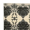 thumbnail image 2 of Benzara BM201125 3 x 2 ft. Power Loom Polypropylene Rug with Damask Pattern, Gray & White, 2 of 4