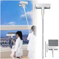 thumbnail image 1 of Kit de Nettoyage de Fenêtre avec Collecteur d'Égouttage et 3 Tampons, Nettoyeur de Verre de Douche 4 en 1 avec Perche d'Extension, Équipement de Nettoyage de Fenêtre, 1 of 8