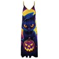 thumbnail image 4 of Halloween Scary Night Full Moon Fine Art Sleeveless Dress Summer Dress Woman 2025, 4 of 7