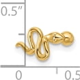thumbnail image 4 of 14K Yellow Gold 18 Gauge Polished Snake Cartilage Stud(Length 10.2) - Jbsp, 4 of 5