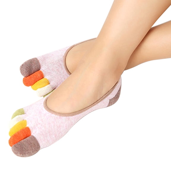 Minimalist, Seamless, & Comfortable Ankle Socks with Individual Toes Colorful Toe Socks for Women