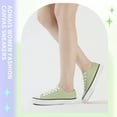 thumbnail image 6 of AOMAIS Womens Canvas Fashion Sneakers Classic Low Top Fabric Shoes Casual Walking Canvas Flats Cute Lace Up Tennis Shoes for Lady(Grass Green US13), 6 of 7
