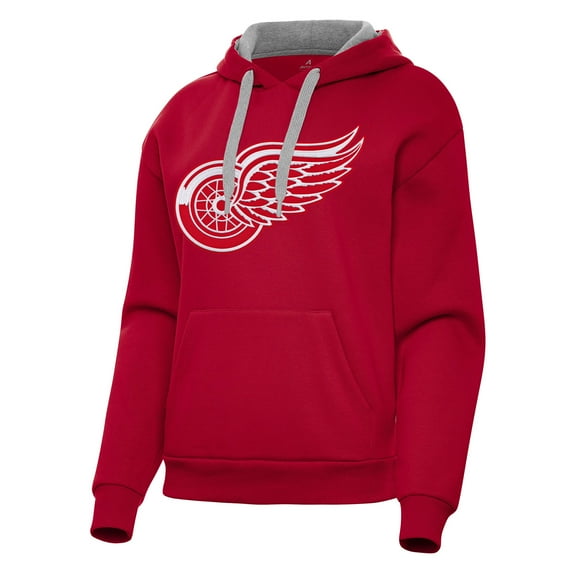 Women's Antigua Red Detroit Red Wings Victory Pullover Hoodie