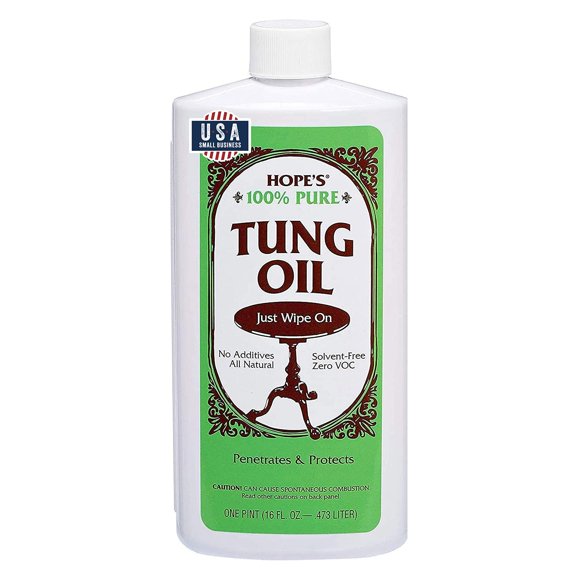 Aceite de tung 100% puro de hope's para acabado y sellador de madera, 480 ml