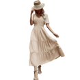 thumbnail image 2 of adviicd Robe d'Été pour Femmes 2024 Décontractée Col en V Sans Manches Mode Ample Robe de Plage Robe d'Été, TG, 2 of 5