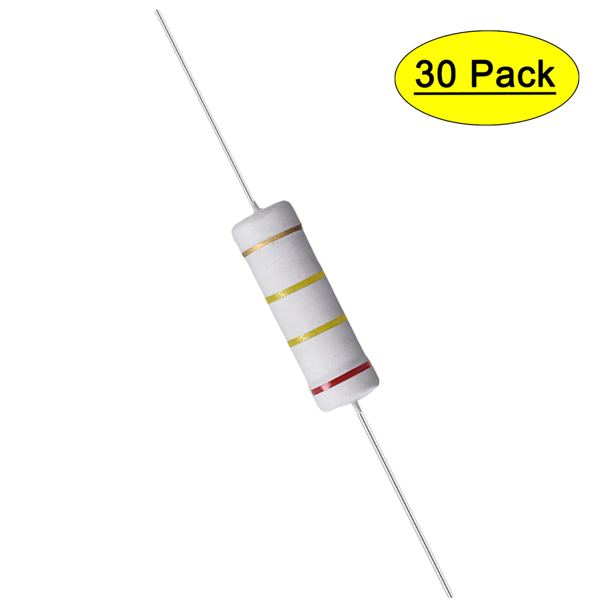 uxcell 5W 5 Ohm Power Resistor Ceramic Cement Resistor Axial Lead 15 Pcs White 