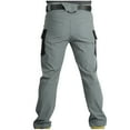 thumbnail image 5 of QATAINLAV Mens Ripstop Tactical Pants Outdoor Water Resistant Work Trousers Fashion Colorblock Cargo Hiking Pants with Multi Pockets Ofertas Flash Del Dia Gray XXL, 5 of 9