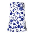 thumbnail image 4 of idosla Womens Smocked Strapless Bandeau Tank Tops Floral Tube Tops Backless Bandeau Tunic Tops Sleeveless Shirts (Dark Blue, L), 4 of 4