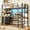 Matte Black, variant on Twin Loft Bed with Desk and Stairs, Heavy Duty Loft Bed with RGB LED Lights, Charging Station, 3 Fabric Storage Drawers & 2 Open Shelves, No Box Spring Needed-Black