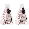 thumbnail image 2 of Hanging Towels 1 Pcs, Dish Towels Dog in Red Glasses and Relax T Shirt Absorbent Hand Towels with Hanging Loop Washcloth for Bathroom Kitchen, 2 of 6